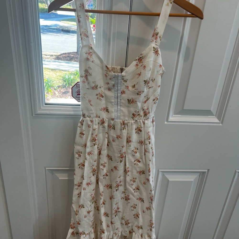 Reformation - Floral White Dress